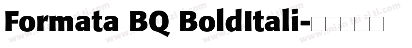 Formata BQ BoldItali字体转换